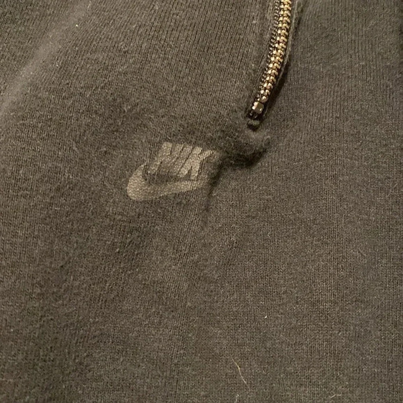 EUC Nike Sportswear Black Cotton Terry Drawstring Pull On Shorts See Measurement - Picture 5 of 12